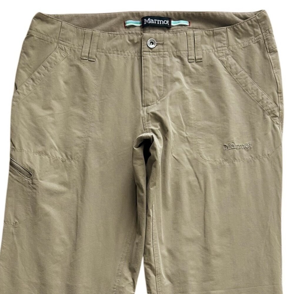Marmot Pant Women 10 Brown Stretch Hiking Roll Up Outdoor Lightweight Trail Camp - Picture 2 of 12